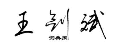 梁锦英王剑斌草书个性签名怎么写