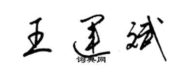 梁锦英王运斌草书个性签名怎么写