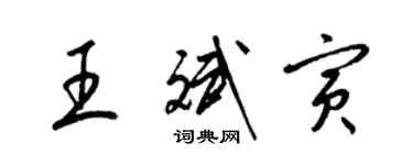 梁锦英王斌寅草书个性签名怎么写