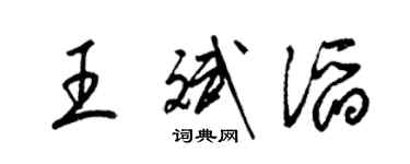 梁锦英王斌滔草书个性签名怎么写