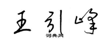 梁锦英王引峰草书个性签名怎么写