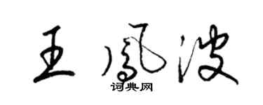 梁锦英王凤波草书个性签名怎么写