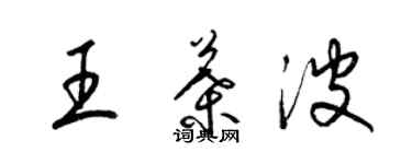 梁锦英王叶波草书个性签名怎么写