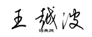 梁锦英王越波草书个性签名怎么写