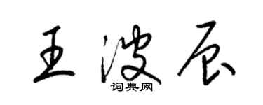 梁锦英王波辰草书个性签名怎么写