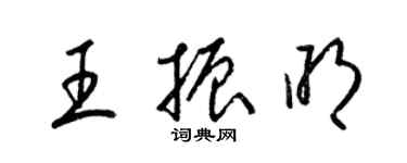梁锦英王振明草书个性签名怎么写