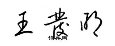 梁锦英王发明草书个性签名怎么写