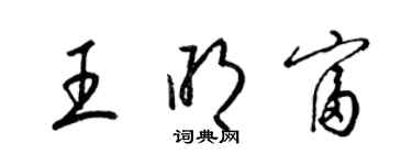 梁锦英王明富草书个性签名怎么写