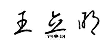 梁锦英王立明草书个性签名怎么写