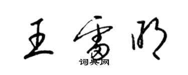 梁锦英王雷明草书个性签名怎么写