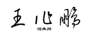 梁锦英王作鹏草书个性签名怎么写