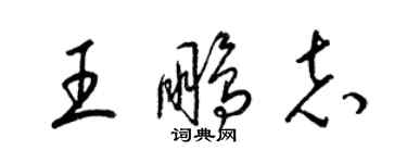 梁锦英王鹏志草书个性签名怎么写