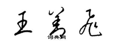 梁锦英王善飞草书个性签名怎么写