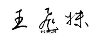 梁锦英王飞妹草书个性签名怎么写