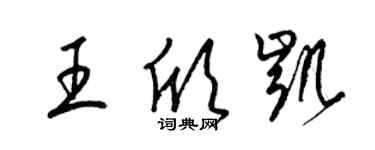 梁锦英王欣凯草书个性签名怎么写