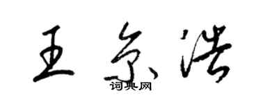 梁锦英王京浩草书个性签名怎么写