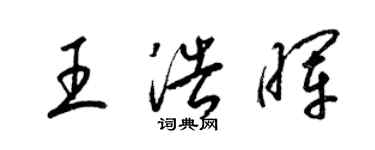 梁锦英王浩晖草书个性签名怎么写
