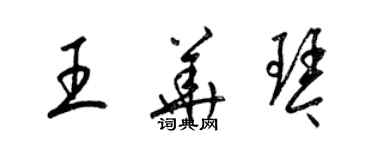 梁锦英王华琴草书个性签名怎么写