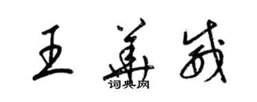 梁锦英王华威草书个性签名怎么写