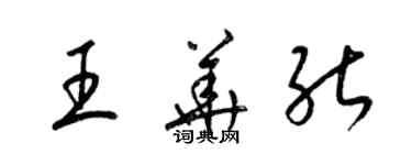 梁锦英王华能草书个性签名怎么写
