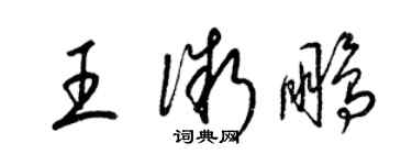 梁锦英王微鹏草书个性签名怎么写