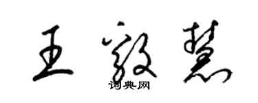梁锦英王毅慧草书个性签名怎么写