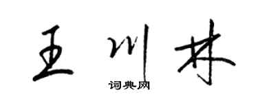 梁锦英王川林草书个性签名怎么写