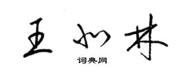 梁锦英王北林草书个性签名怎么写