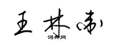 梁锦英王林卫草书个性签名怎么写