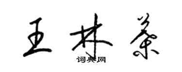 梁锦英王林叶草书个性签名怎么写