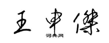 梁锦英王申杰草书个性签名怎么写