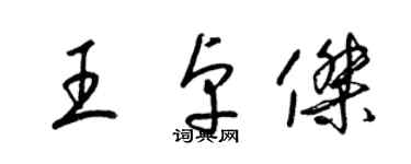 梁锦英王卓杰草书个性签名怎么写