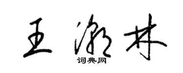 梁锦英王潮林草书个性签名怎么写