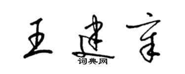 梁锦英王建章草书个性签名怎么写