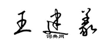 梁锦英王建义草书个性签名怎么写