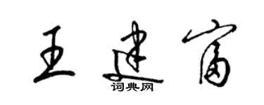 梁锦英王建富草书个性签名怎么写