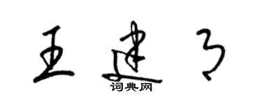梁锦英王建月草书个性签名怎么写