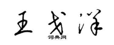 梁锦英王戈洋草书个性签名怎么写