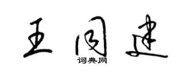 梁锦英王同建草书个性签名怎么写