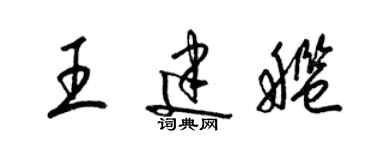梁锦英王建舰草书个性签名怎么写