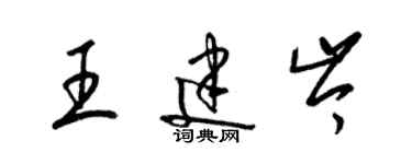 梁锦英王建岑草书个性签名怎么写