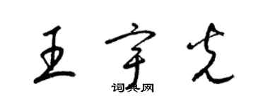 梁锦英王宇光草书个性签名怎么写