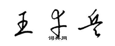 梁锦英王幸兵草书个性签名怎么写