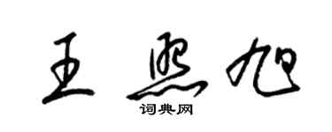 梁锦英王照旭草书个性签名怎么写