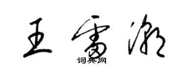 梁锦英王雷潮草书个性签名怎么写