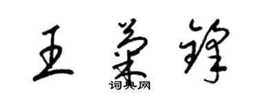 梁锦英王菊锋草书个性签名怎么写