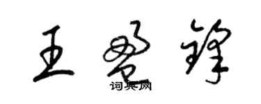 梁锦英王盈锋草书个性签名怎么写