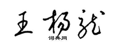 梁锦英王杨龙草书个性签名怎么写