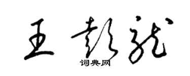 梁锦英王彭龙草书个性签名怎么写
