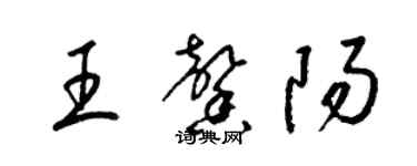 梁锦英王馨阳草书个性签名怎么写